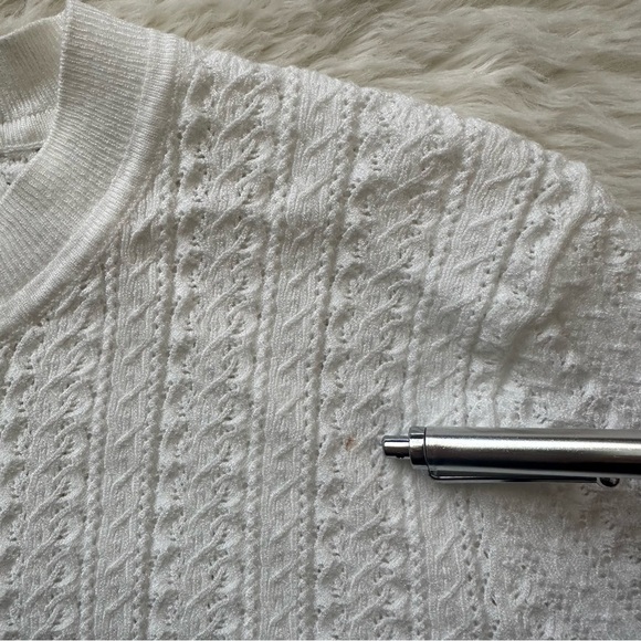Madewell Sweater The Signature Open-Knit Cardigan Button Front White XS NWT New - Picture 13 of 13
